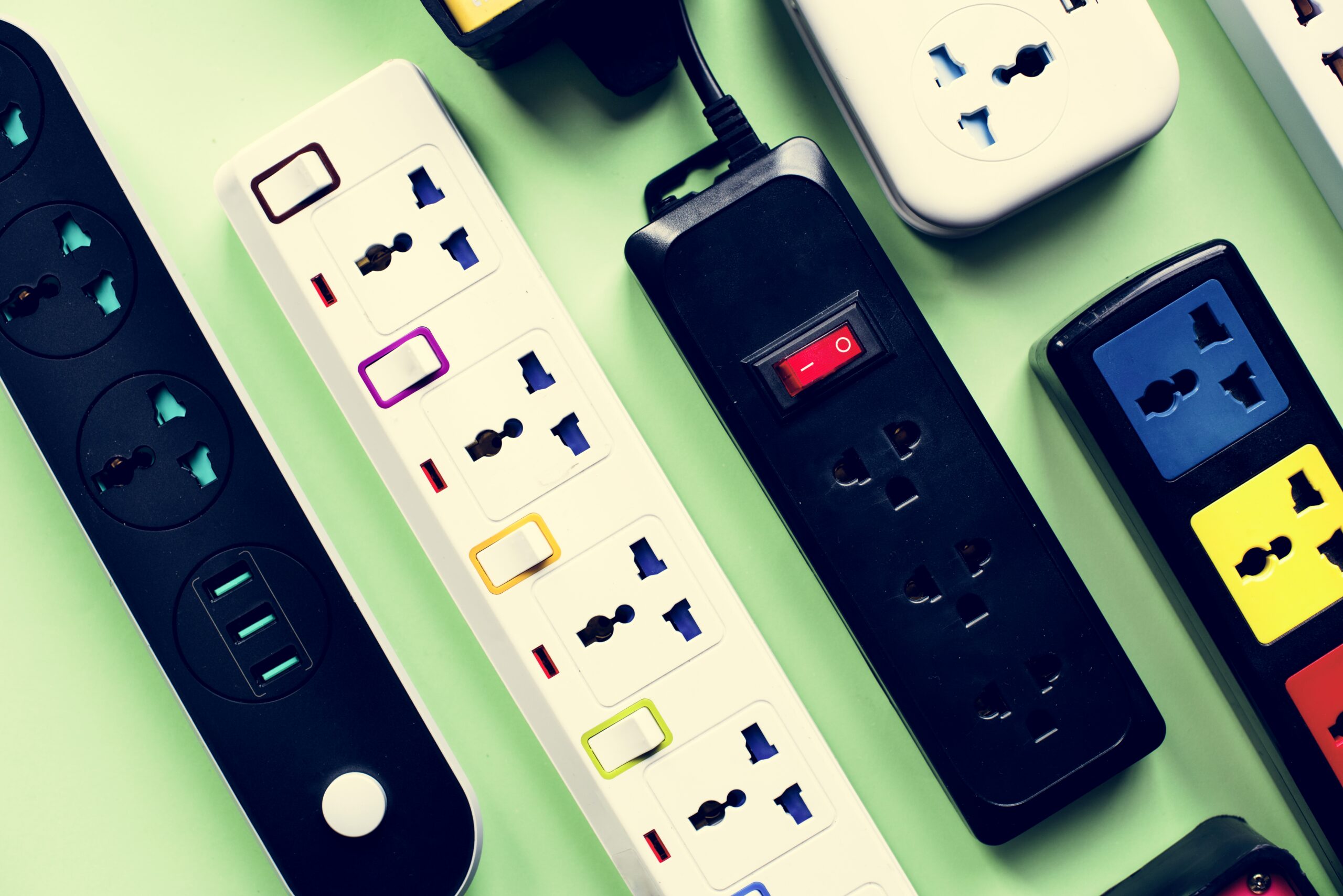 Electricity power supply outlet isolated on background